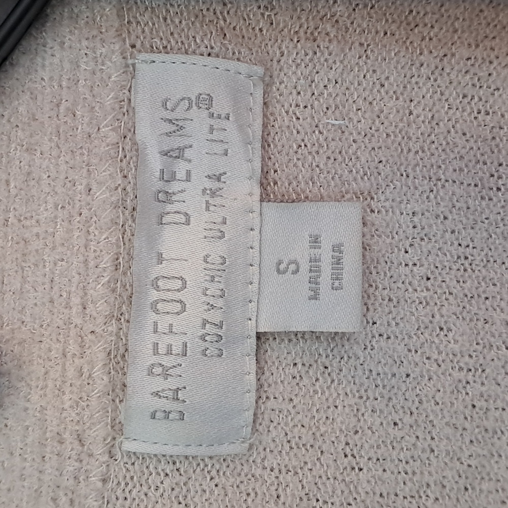 Barefoot Dreams CozyChic Ultra Lite Knit Belted Bath Robe w/Silk Trim Size S - Picture 5 of 7